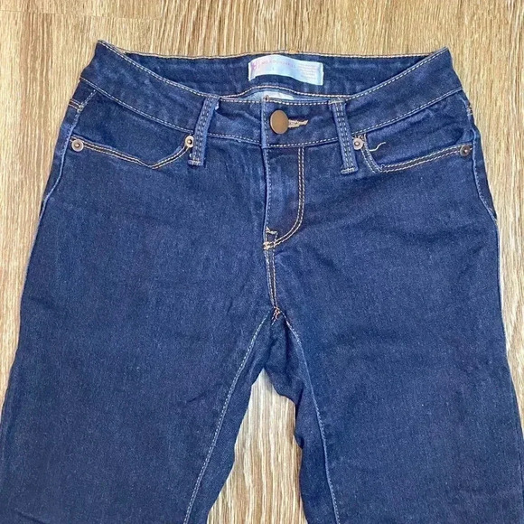 Womens Dark Wash Denim Jeans - 1 - Picture 2 of 7